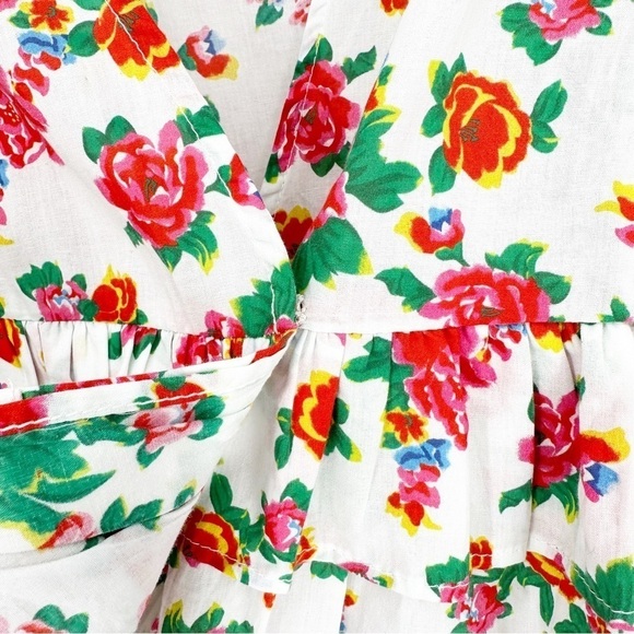 RHODE Elodie White Dazzle Floral Blouse Top - Picture 5 of 9